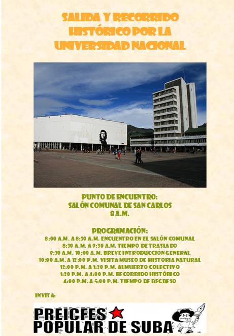 Publicidad Salida a la Universidad Nacional