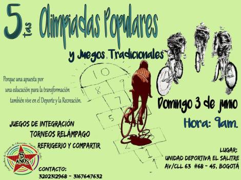 Flyer 5tas Olimpiadas Populares