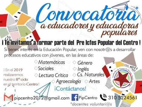 Convocatoria docentes PIP Centro 2019