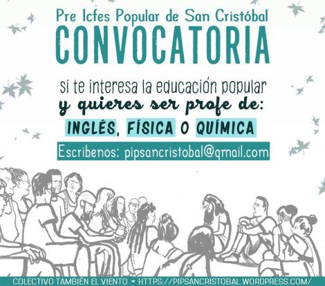 Convocatoria docentes PIP San Cristóbal 2019